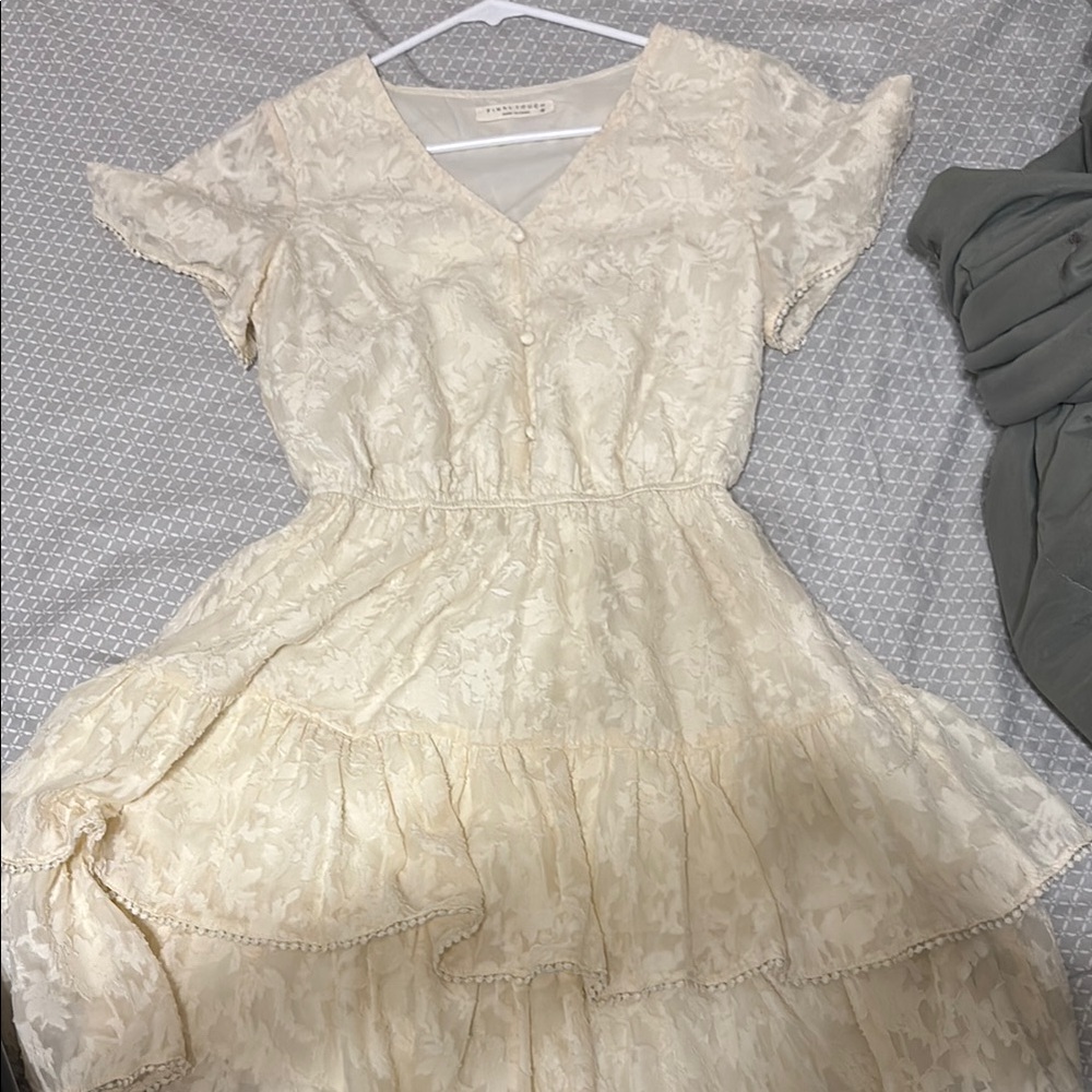 LoveShackFancy Cream Lace Dress